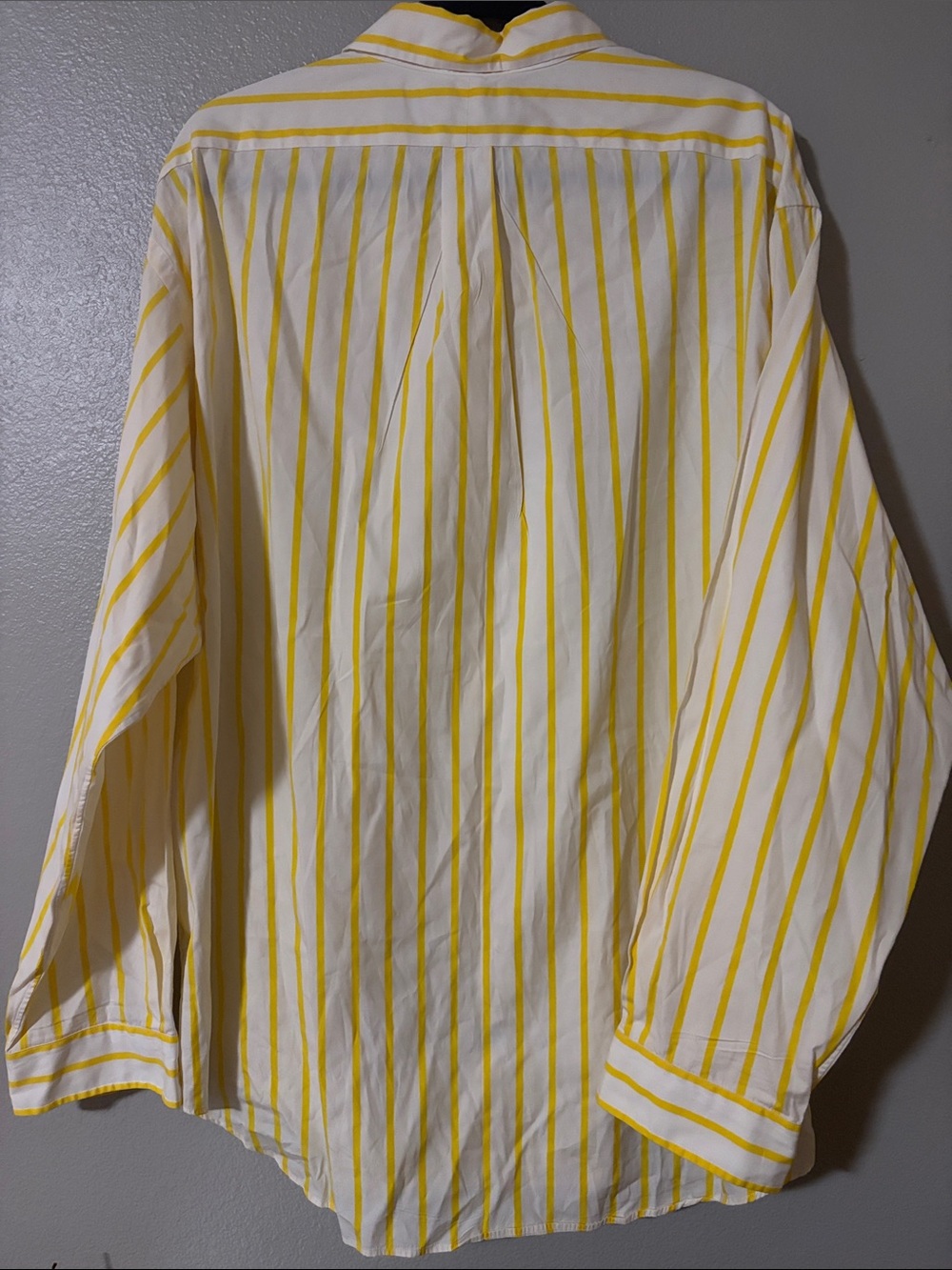 Polo by Ralph Lauren Men's White and Yellow Striped Button-Down Shirt - Picture 4 of 6